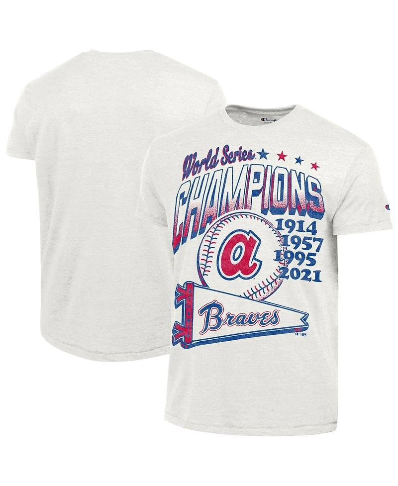 Champion Men's White Atlanta Braves Winning Tradition Cooperstown Tri-Blend T-Shirt