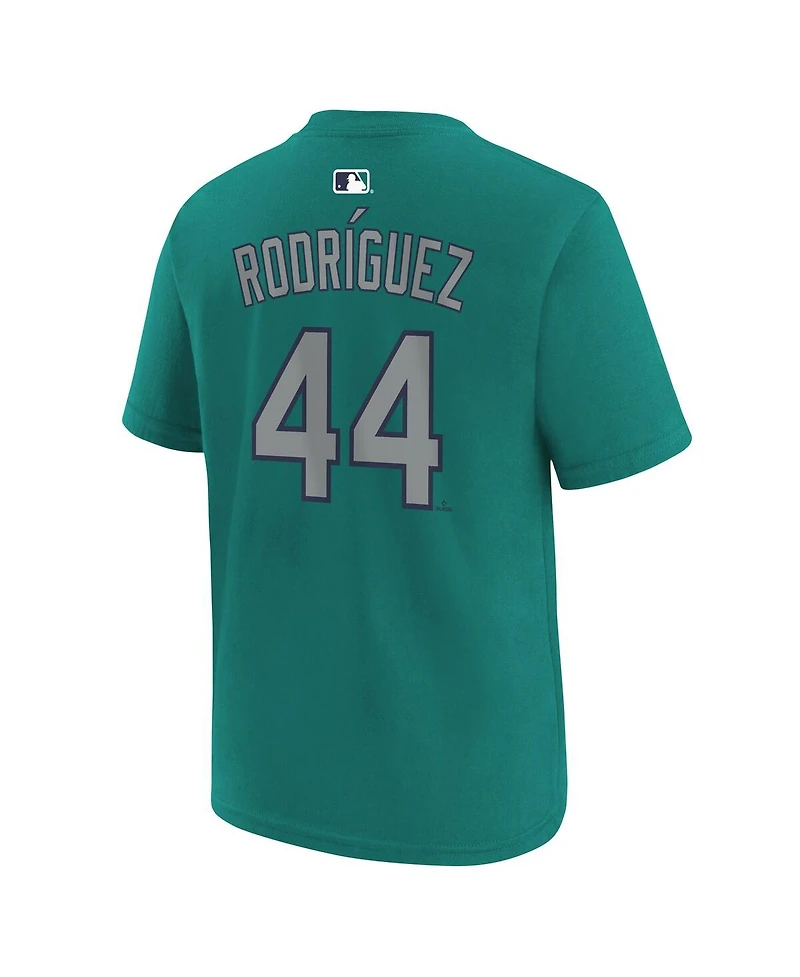 Nike Big Boys and Girls Julio Rodriguez Teal Seattle Mariners Name Number T-Shirt