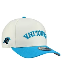 New Era Men's Cream Carolina Panthers Upside Down 9FIFTY A-Frame Snapback Hat