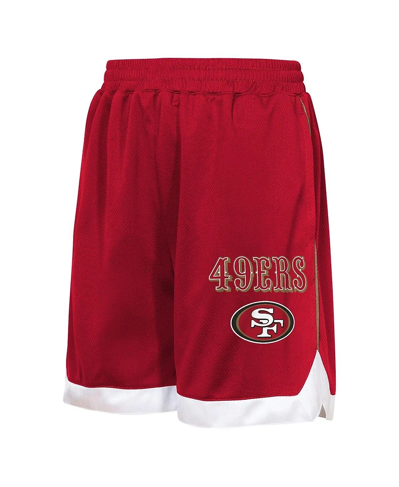 Outerstuff Big Boys and Girls Scarlet San Francisco 49ers All Star Mesh Shorts