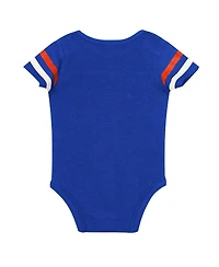 Outerstuff Baby Boys and Girls 3-Piece Royal New York Mets Up One Bodysuit, Bib Booties Set