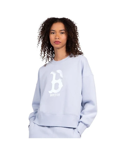 Starter Women's Light Blue Boston Red Sox Pastels Boxy Fleece Sweatshirt