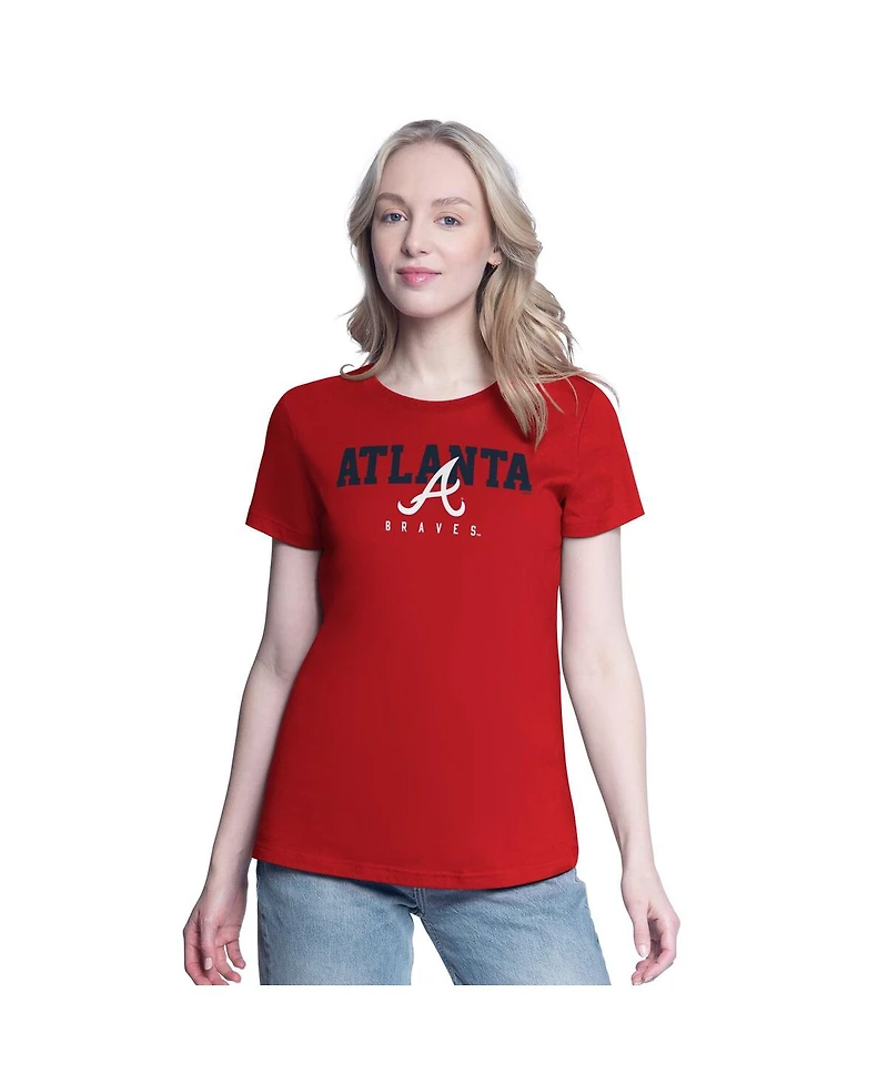 G-iii 4Her by Carl Banks Women's Navy/Red Atlanta Braves Two T-Shirt Combo Pack