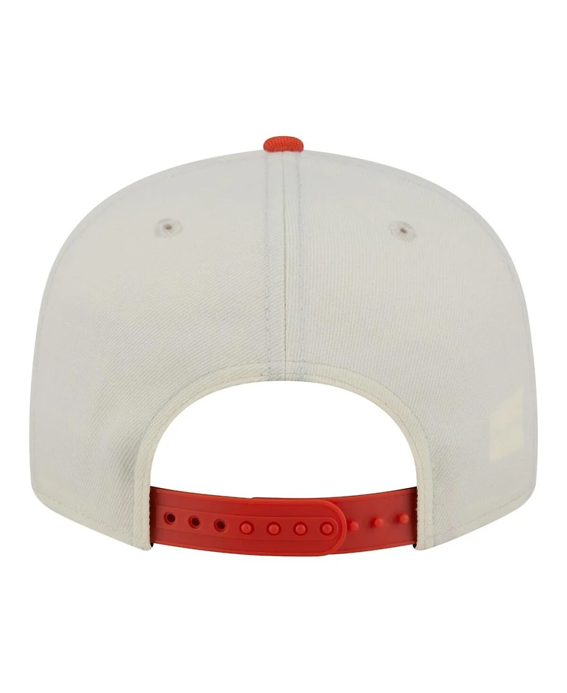 New Era Men's White/Orange Anaheim Ducks Injection Localized Two-Tone 9FIFTY Snapback Hat