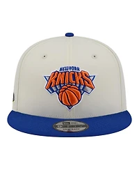 New Era Men's White New York Knicks Injection Localized 9FIFTY Snapback Hat