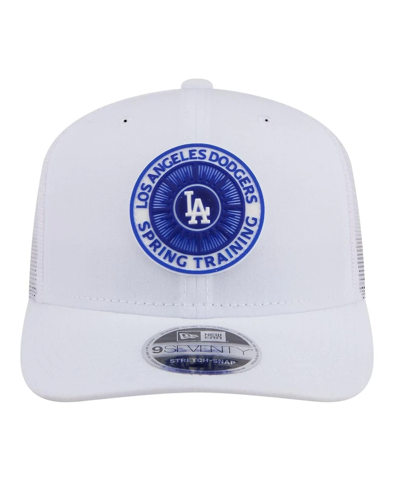 New Era Men's White Los Angeles Dodgers 2026 Spring Training Fan Pack 9SEVENTY Adjustable Trucker Hat