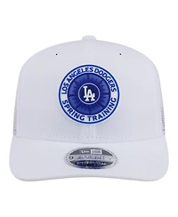New Era Men's White Los Angeles Dodgers 2026 Spring Training Fan Pack 9SEVENTY Adjustable Trucker Hat