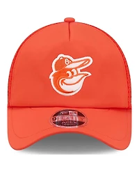New Era Men's Orange Baltimore Orioles 2026 Batting Practice Apex 9FORTY Adjustable Trucker Hat