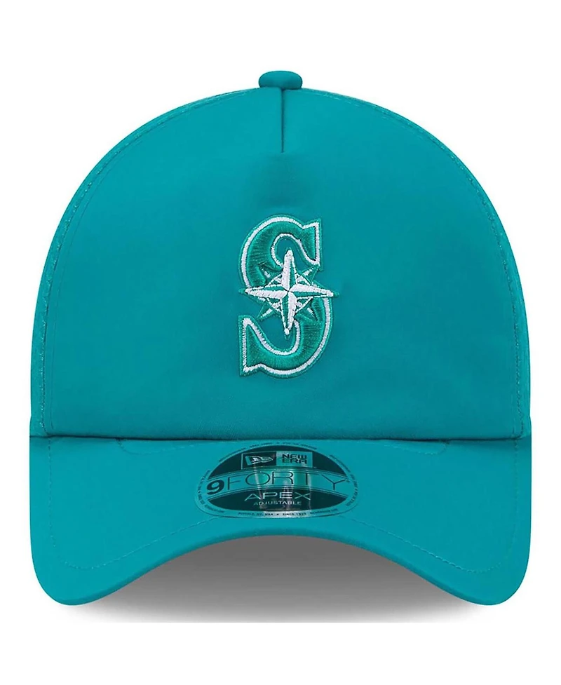 New Era Men's Teal Seattle Mariners 2026 Batting Practice Apex 9FORTY Adjustable Trucker Hat