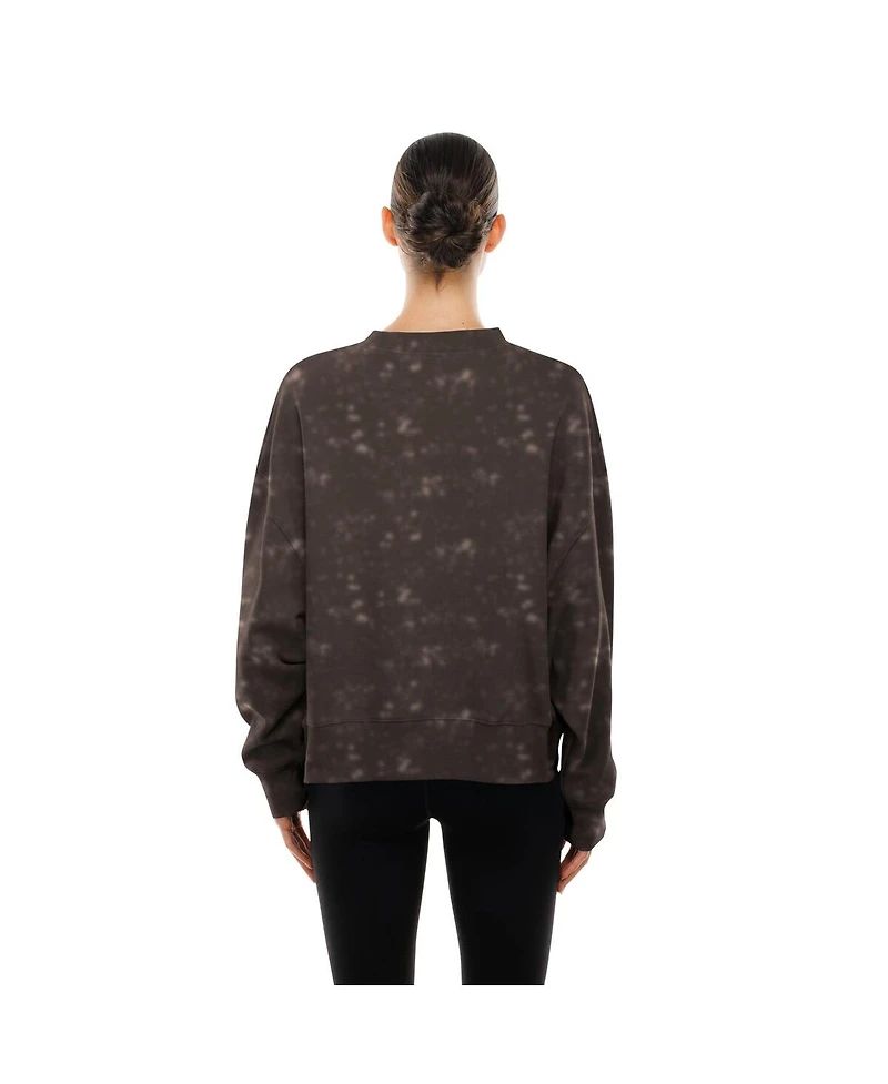 New Era Women's Brown San Diego Padres Throwback Oversized Boxy Sweatshirt