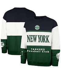 47 Brand Men's Green New York Yankees Tee Up Maximalist Fleece Sweatshirt