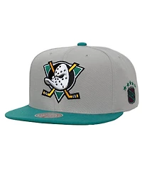 Mitchell & Ness Men's Gray Anaheim Ducks Legendary Away Snapback Hat