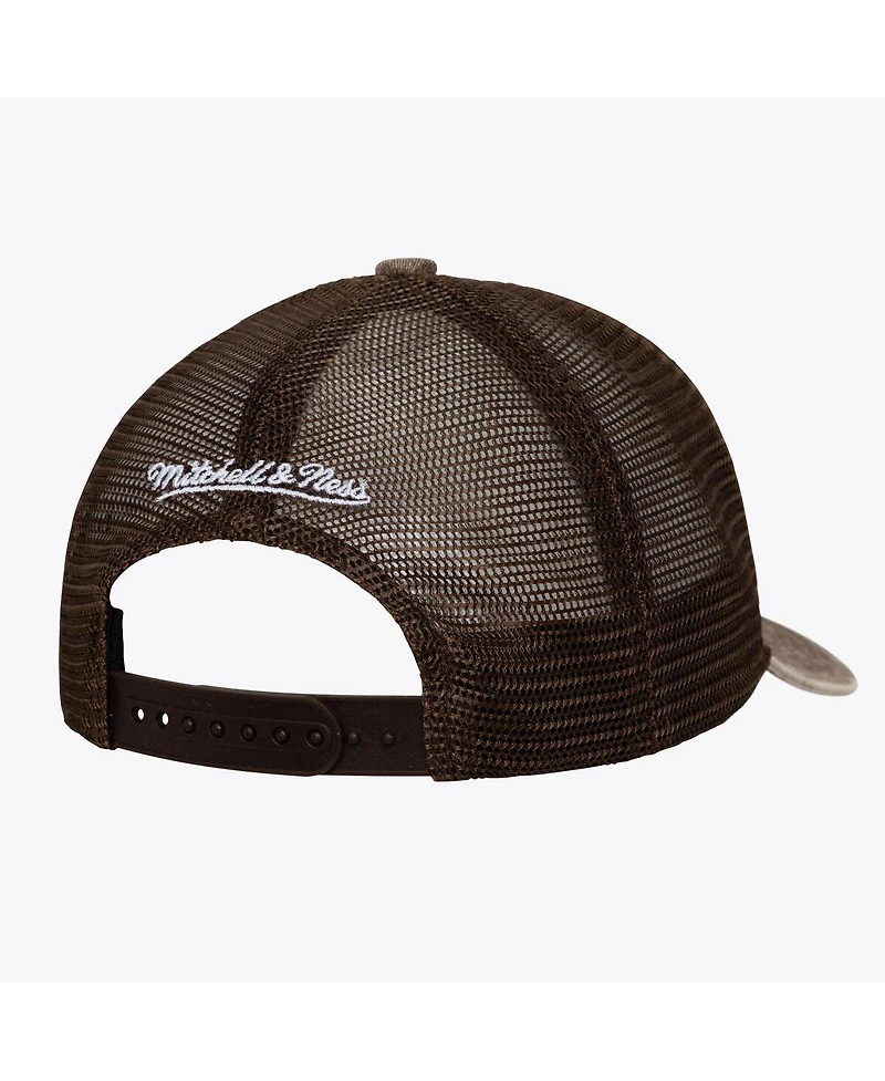 Mitchell & Ness Men's and Women's Brown San Diego Padres Cooperstown Gameday Adjustable Trucker Hat