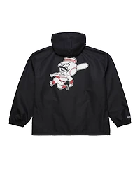 Mitchell & Ness Men's Black Cincinnati Reds Full-Snap Hooded Coaches Jacket