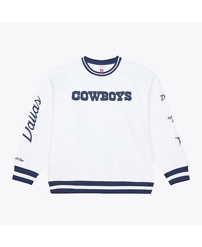 Mitchell & Ness Men's White Dallas Cowboys White Out Fleece Sweatshirt