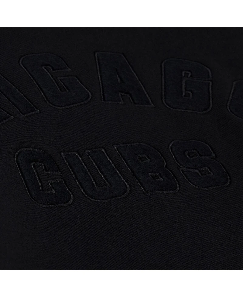 Mitchell & Ness Men's Black Chicago Cubs Phantom Fleece Crewneck Sweatshirt