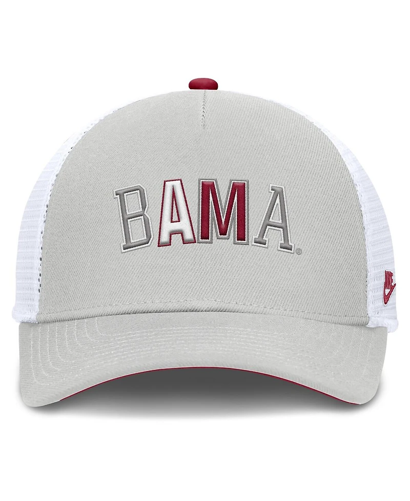 Nike Men's and Women's Gray Alabama Crimson Tide 2026 Basketball Refresh 5-Panel Rise Trucker Hat