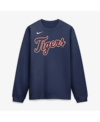 Nike Men's Navy Detroit Tigers Primetime Wordmark Sweatshirt