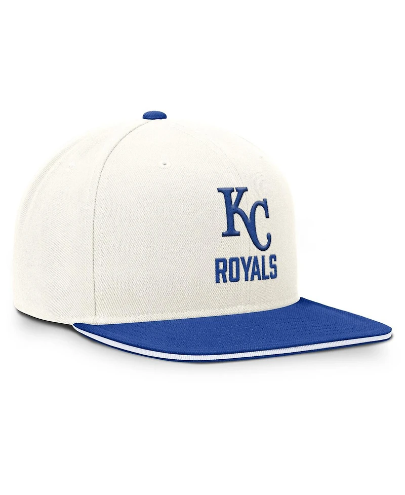 Nike Men's Cream/Royal Kansas City Royals Cooperstown Pro Dri-fit Snapback Hat