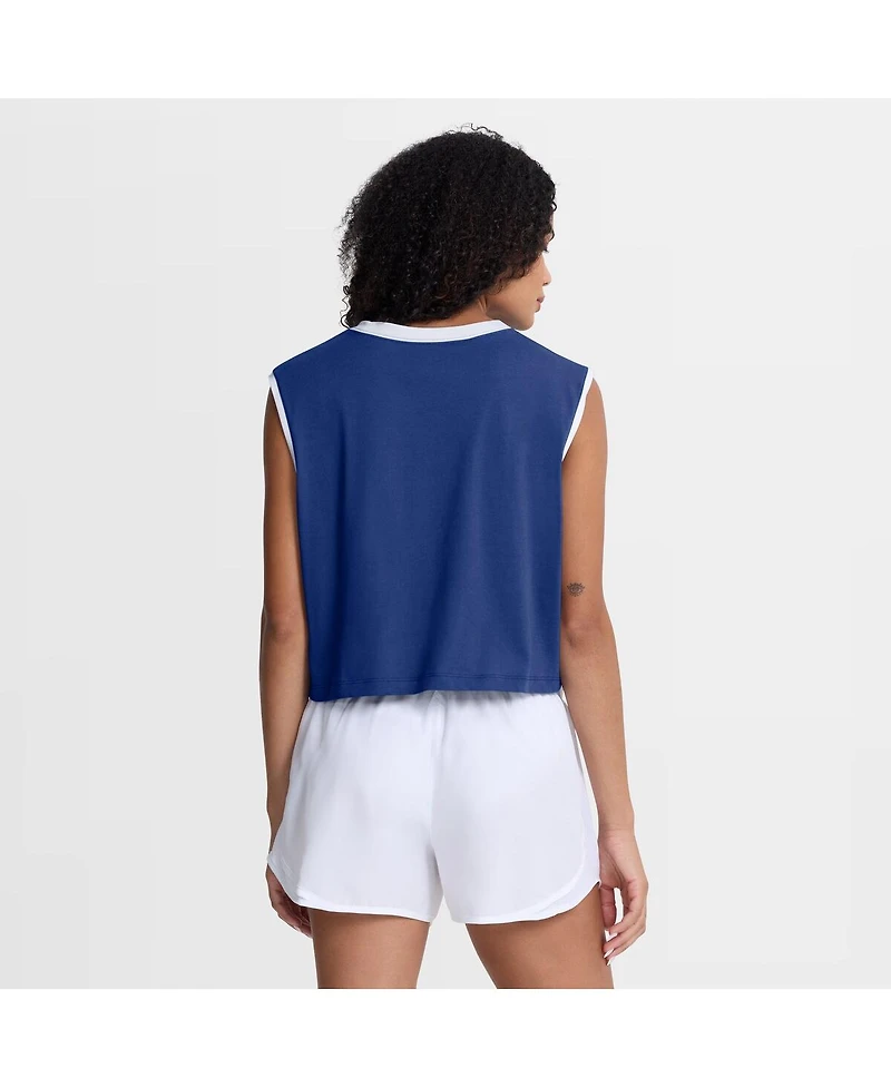 Nike Women's Royal Chicago Cubs Primetime Loose Dri-fit Cropped Tank Top