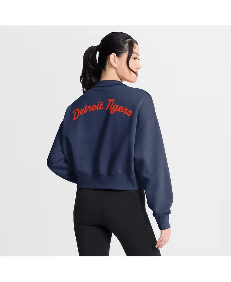 Nike Women's Navy Detroit Tigers Primetime Phoenix Fleece Half-Zip Sweatshirt