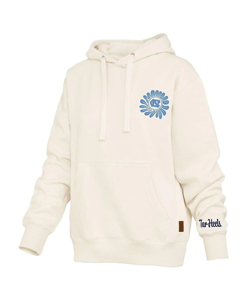 Pressbox Women's Cream North Carolina Tar Heels Elena Janise Hoodie