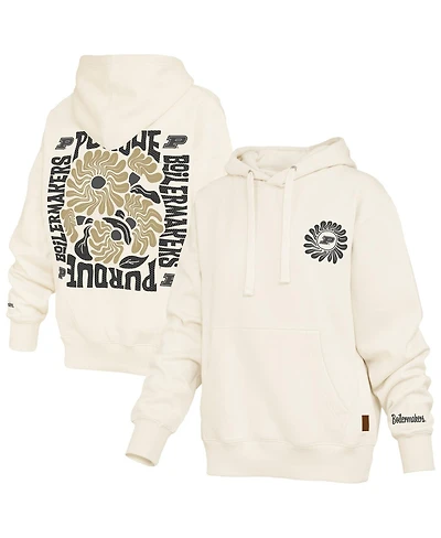 Pressbox Women's Cream Purdue Boilermakers Elena Janise Hoodie