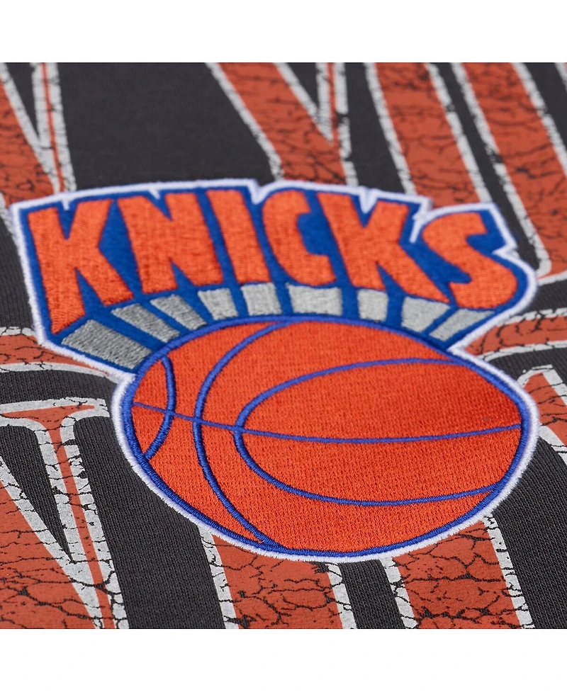 Mitchell & Ness Men's Black New York Knicks Nba Downtown Collection Fleece Sweatshirt