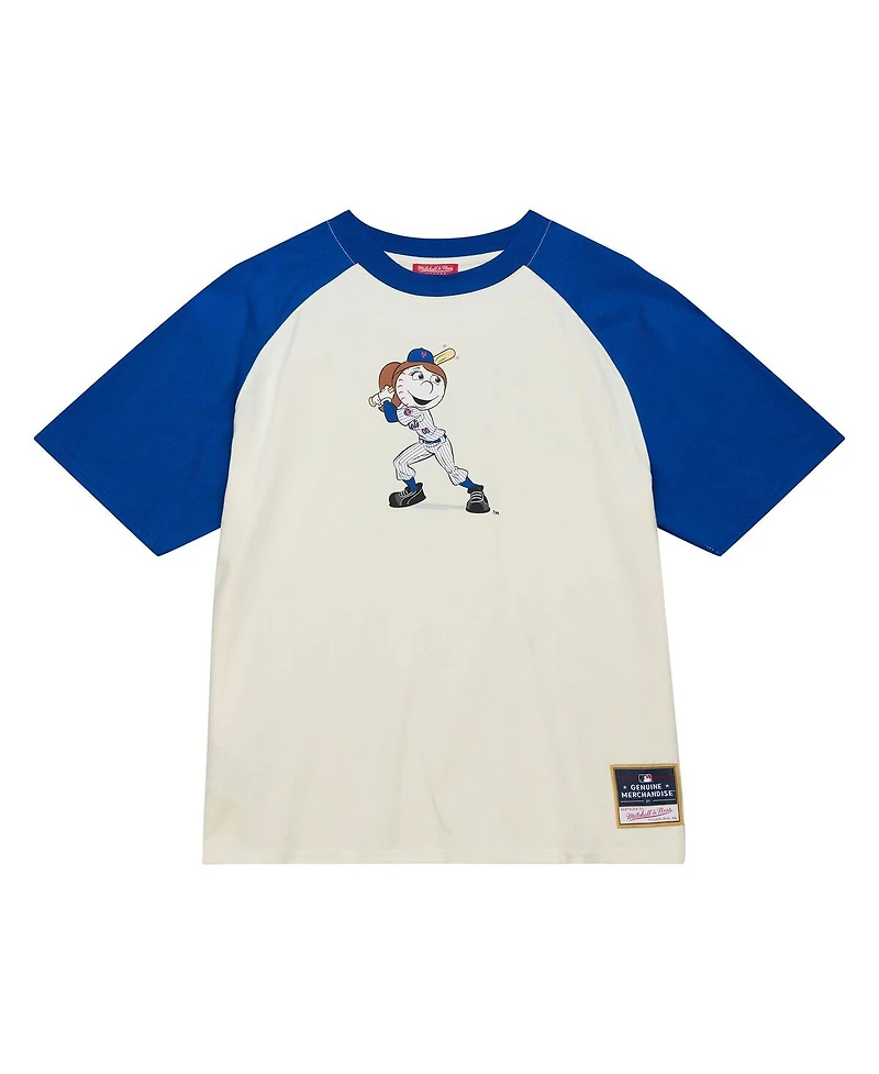 Mitchell & Ness Women's Cream New York Mets Boyfriend Raglan T-Shirt