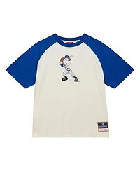 Mitchell & Ness Women's Cream New York Mets Boyfriend Raglan T-Shirt
