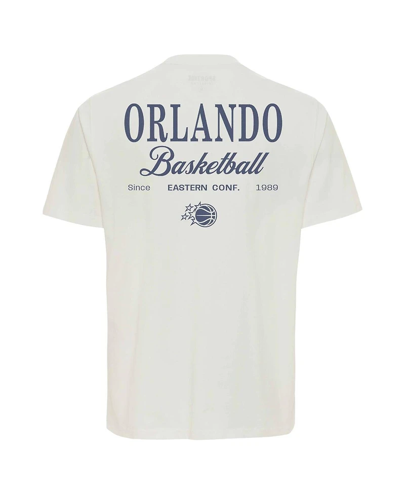 Sportiqe Men's and Women's Cream Orlando Magic Athletic Club Collection Duke Relaxed fit Premium T-Shirt