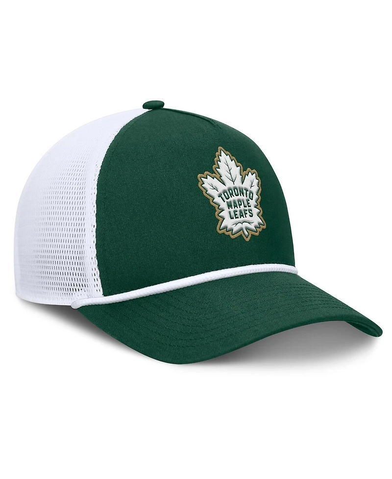 Fanatics Men's Green/White Toronto Maple Leaf's Bermuda A-Frame Adjustable Hat