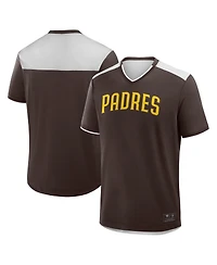 Fanatics Men's Brown San Diego Padres Walk Off V-Neck T-Shirt