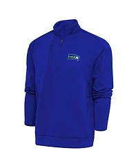 Antigua Men's Royal Seattle Seahawks Throwback Logo Generation Quarter-Zip