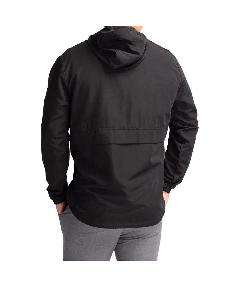 Cutter & Buck Men's Black Washington State Cougars Charter Half-Zip Anorak Jacket
