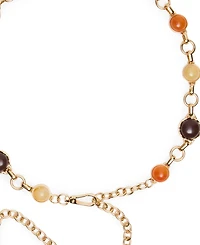 Steve Madden Gem Stones Hardware Chain Belt