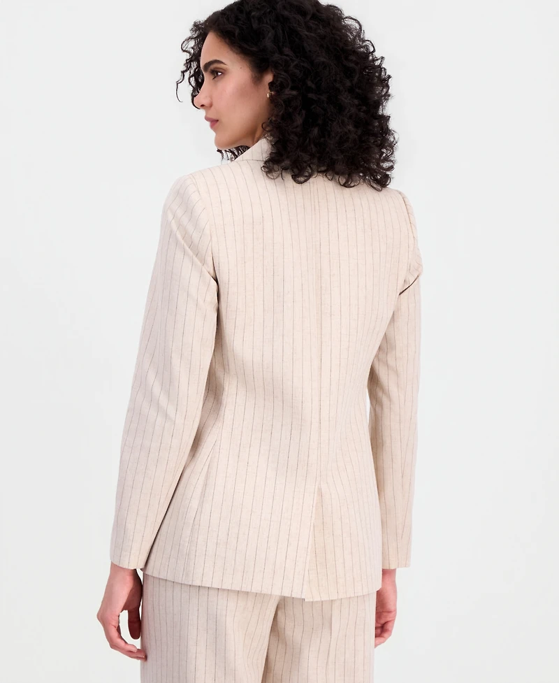 Tahari Asl Women's Pinstriped Double-Breasted Blazer