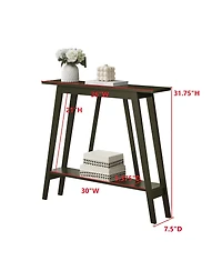 Kings Brand Furniture Conway Console Table Functional Narrow Wood Accent Entryway with Storage Shelf