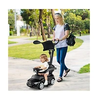 Hongge 3 1 Mercedes Benz Licensed Push Ride On Car with Canopy Steering Wheel and Storage for Toddlers