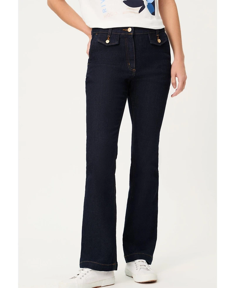 Olsen Women's Dark Denim Bootcut Jean