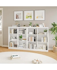 gaomon 3-Tier 6-Cube Bookcase, Wooden Cubby Bookshelf with Anti-Tip Design, Open Display for Bedroom, Living Room, Office