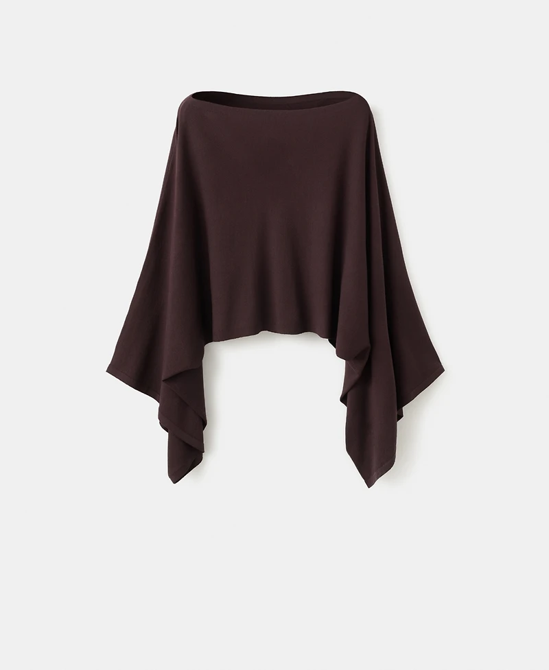 Mango Women's Asymmetrical Knitted Cape