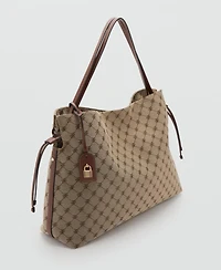 Mango Women's Logo-Print Bucket Bag