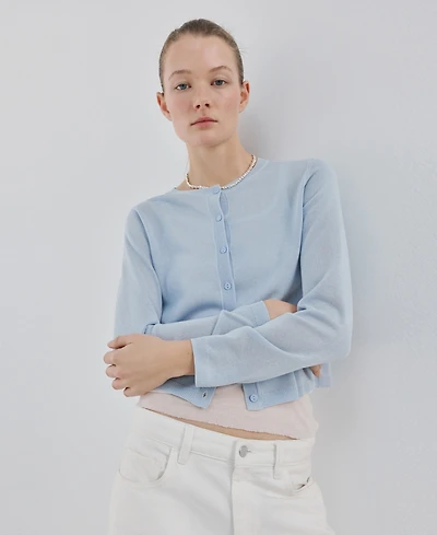 Mango Women's Fine-Knit Straight-Fit Cardigan