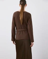 Mango Women's Knit Belt Sweater