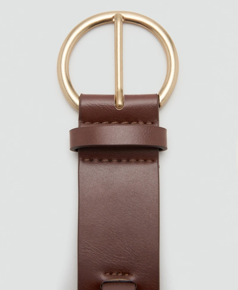 Mango Women's Rounded Buckle Belt
