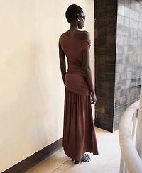 Mango Women's Gathered Body Asymmetrical Dress