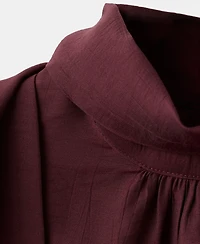 Mango Women's Scarf Collar Long-Sleeve Blouse