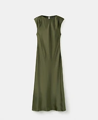 Mango Women's Fitted Satin Dress