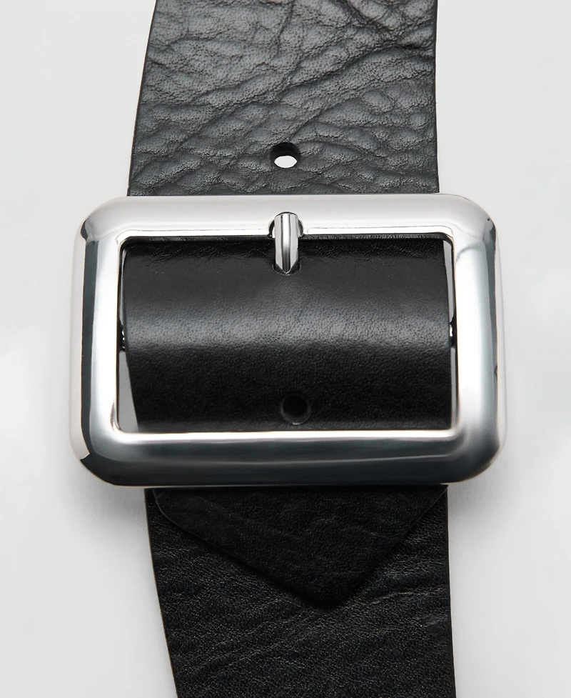 Mango Women's Leather Mixed Belt